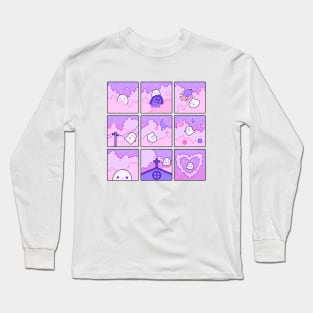 Halloween ghosts aesthetic moodboard Long Sleeve T-Shirt